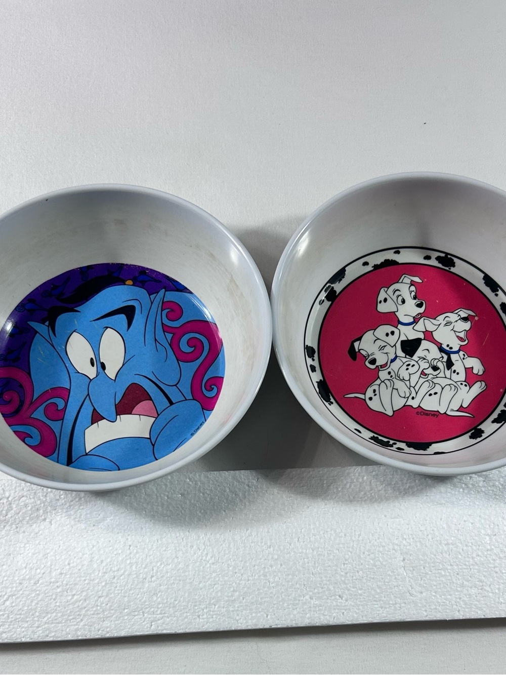 VTG  Disney  101 Dalmatians And Aladdin’s Genie Melamine Cereal Bowl Zak Design